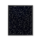 Night Sky, Constellation & Stars Framed Canvas Print Gallery Image 6