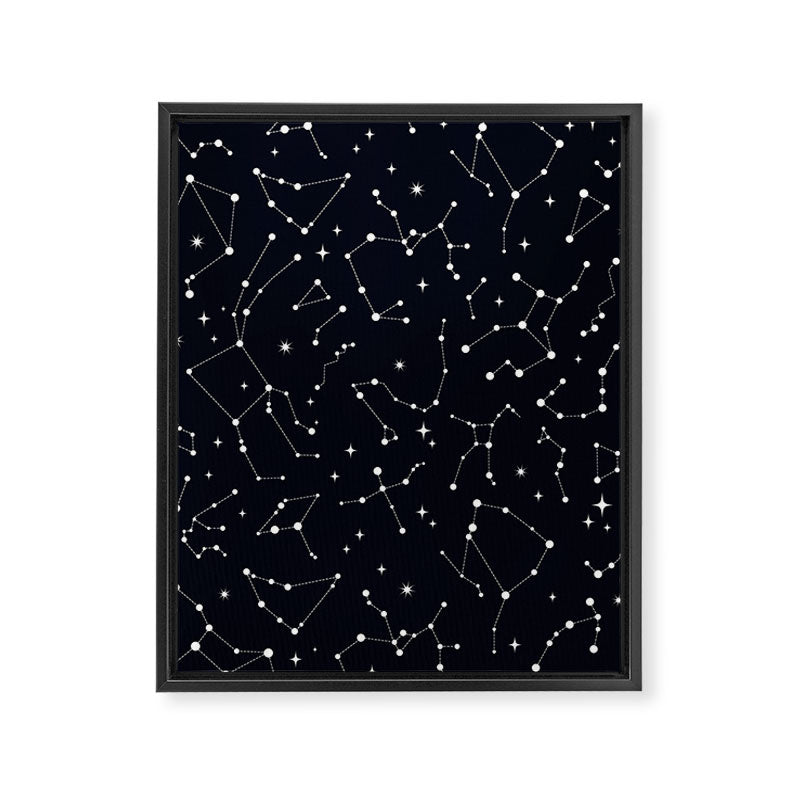 Night Sky, Constellation & Stars Framed Canvas Print Gallery Image 6