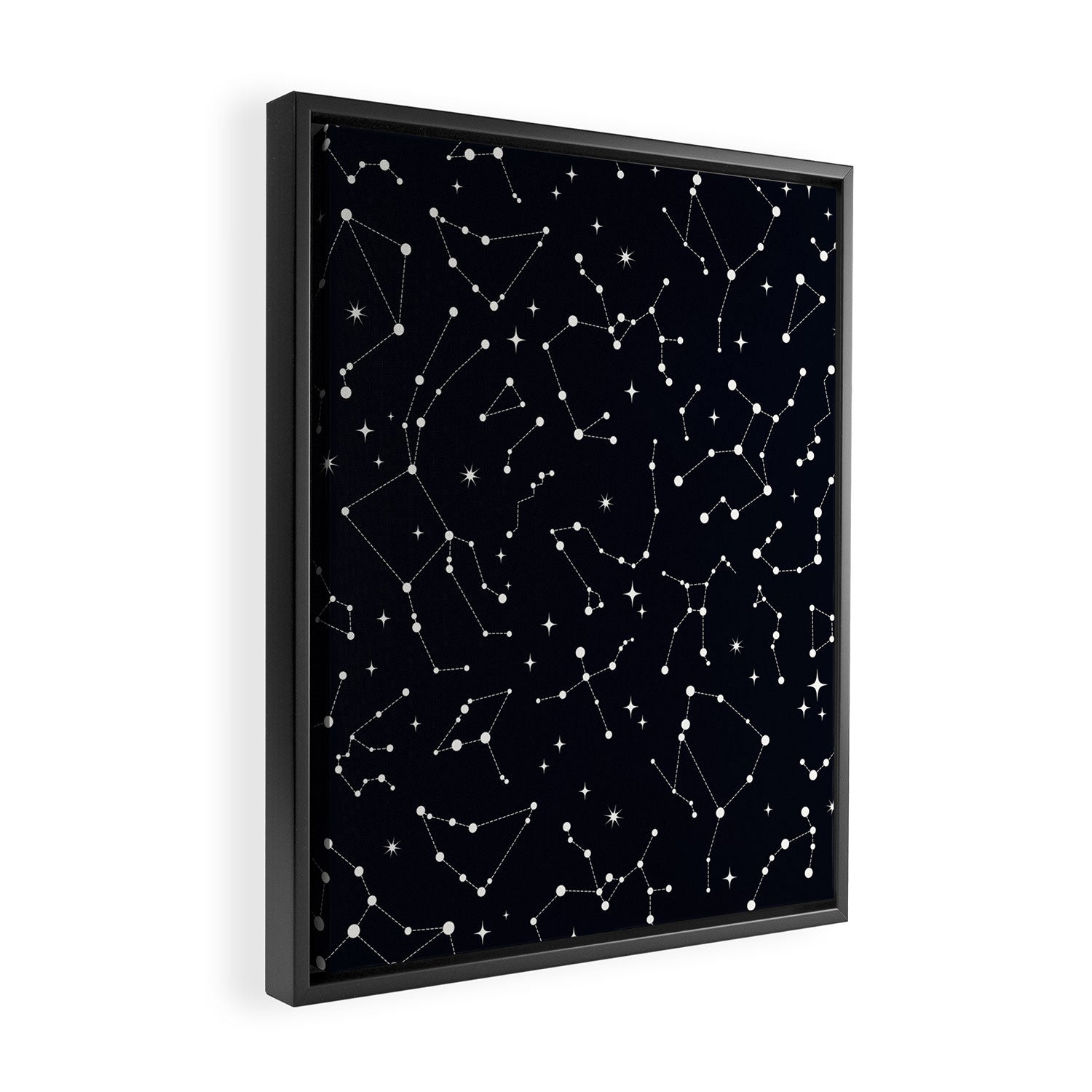Night Sky, Constellation & Stars Framed Canvas Print Gallery Image 2