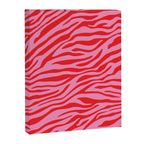 Pink On Red Zebra Animal Print Canvas Print Gallery Image 6