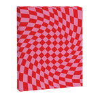 Pink & Red Checker Canvas Print Gallery Image 6