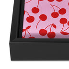 Pink & Red Cherries Framed Canvas Print Gallery Image 3