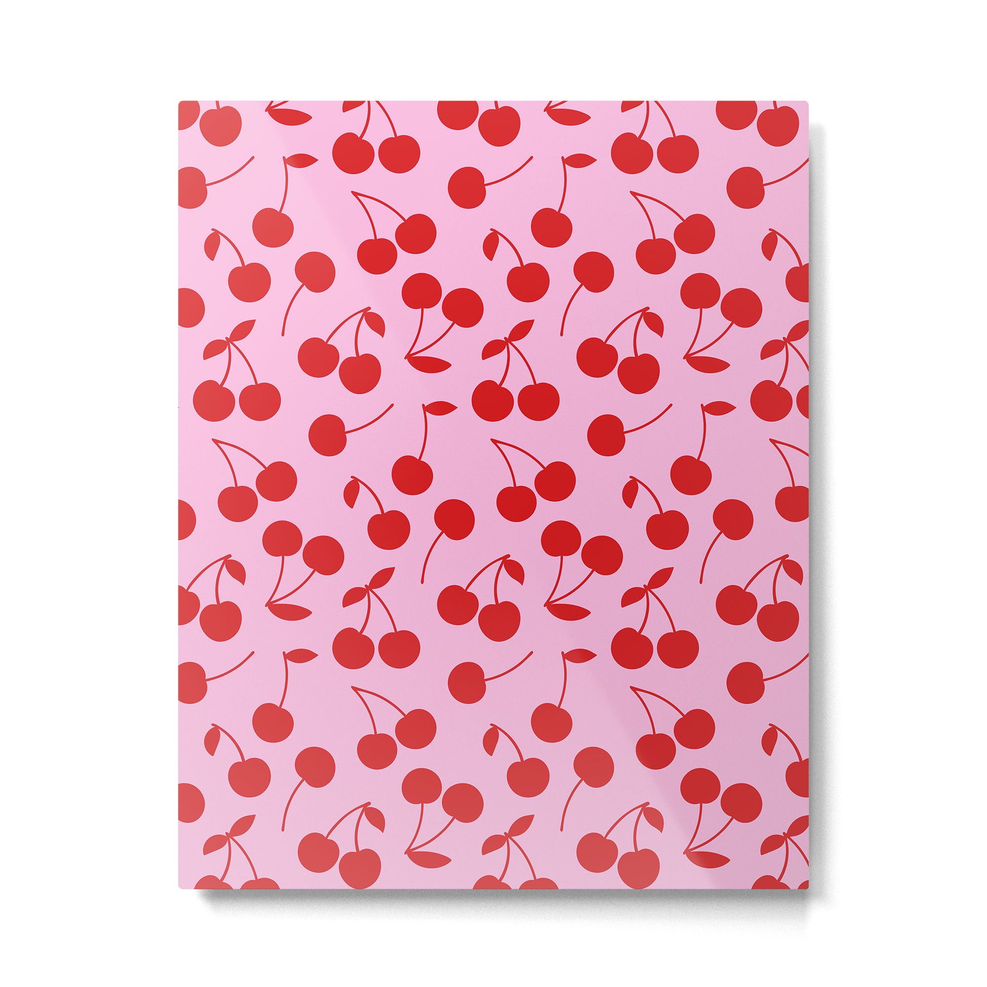 Pink & Red Cherries Metal Print Gallery Image 4