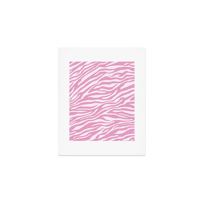 Pink Zebra Animal Print  Art Print Gallery Image 1