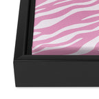 Pink Zebra Animal Print  Framed Canvas Print Gallery Image 3
