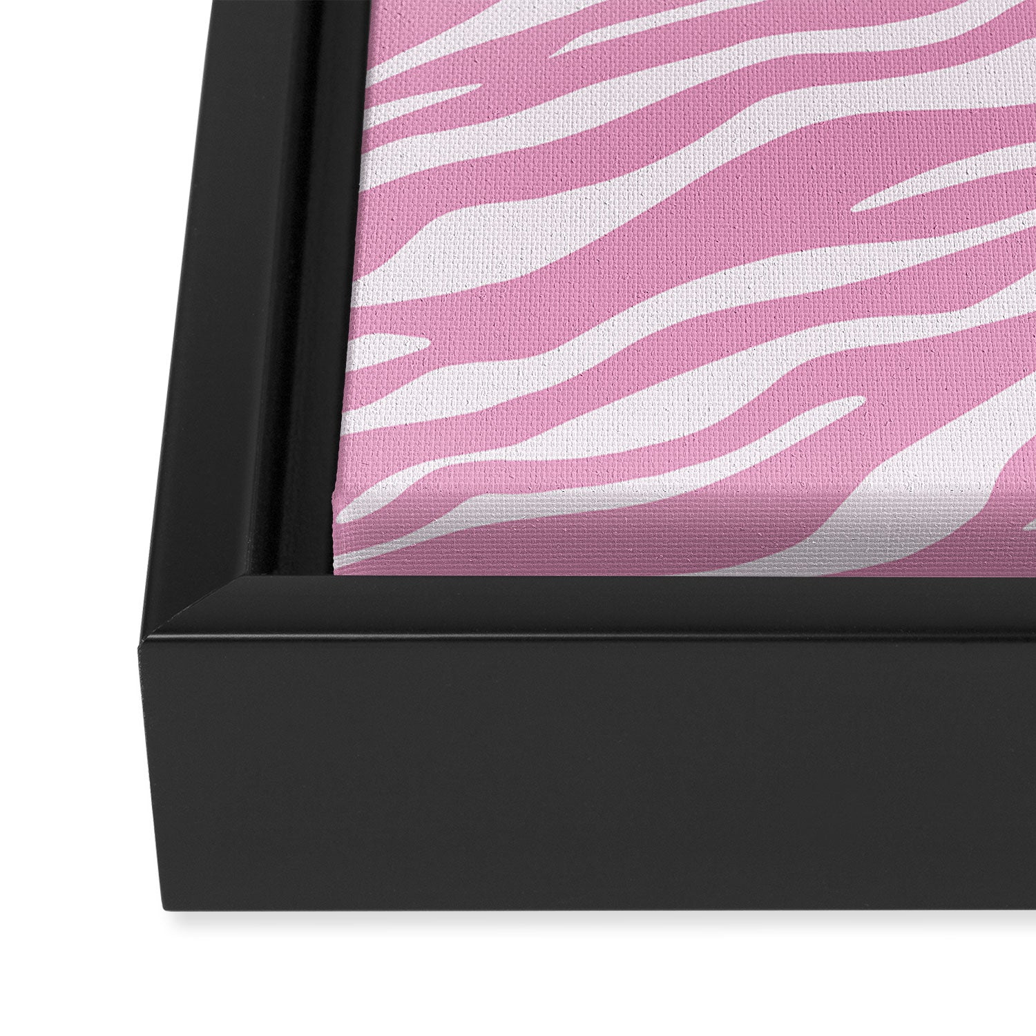 Pink Zebra Animal Print  Framed Canvas Print Gallery Image 3