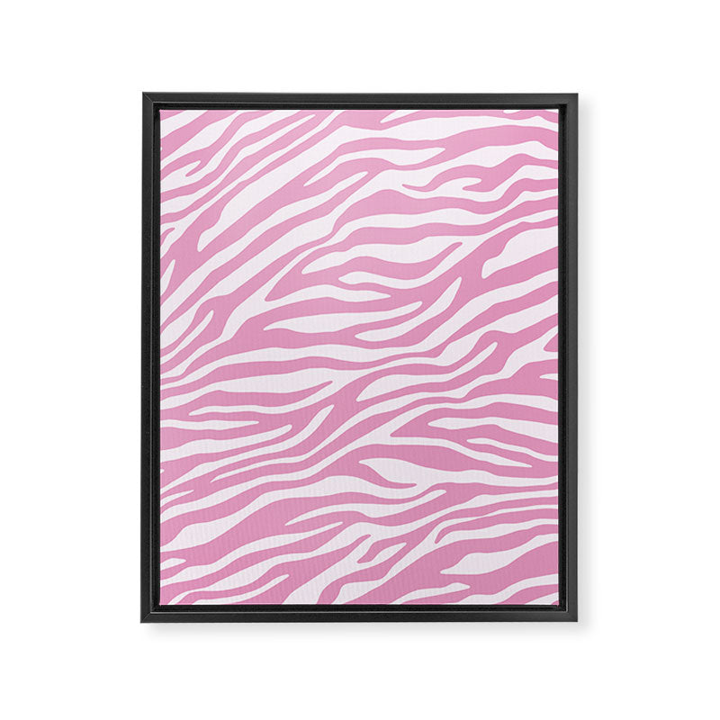 Pink Zebra Animal Print  Framed Canvas Print Gallery Image 6