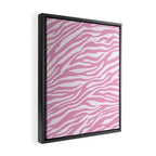 Pink Zebra Animal Print  Framed Canvas Print Gallery Image 2