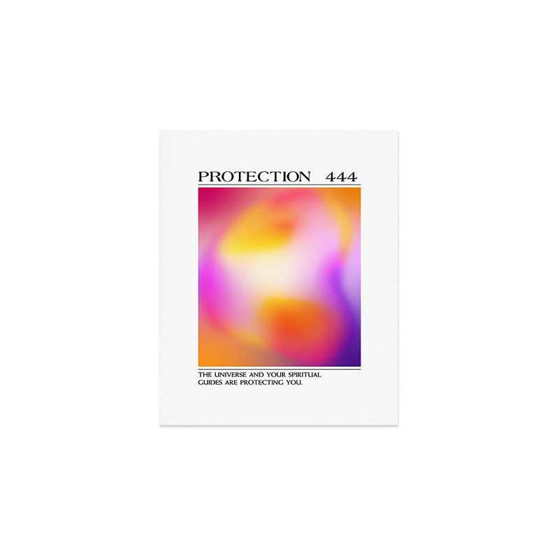 Protection. Angel Number 444. Aura Gradient Art Print Gallery Image 1