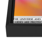 Protection. Angel Number 444. Aura Gradient Framed Canvas Print Gallery Image 3