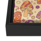 Purple & Orange Magic Mushrooms Framed Canvas Print Gallery Image 3