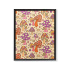 Purple & Orange Magic Mushrooms Framed Canvas Print Gallery Image 6