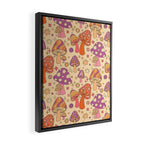 Purple & Orange Magic Mushrooms Framed Canvas Print Gallery Image 2