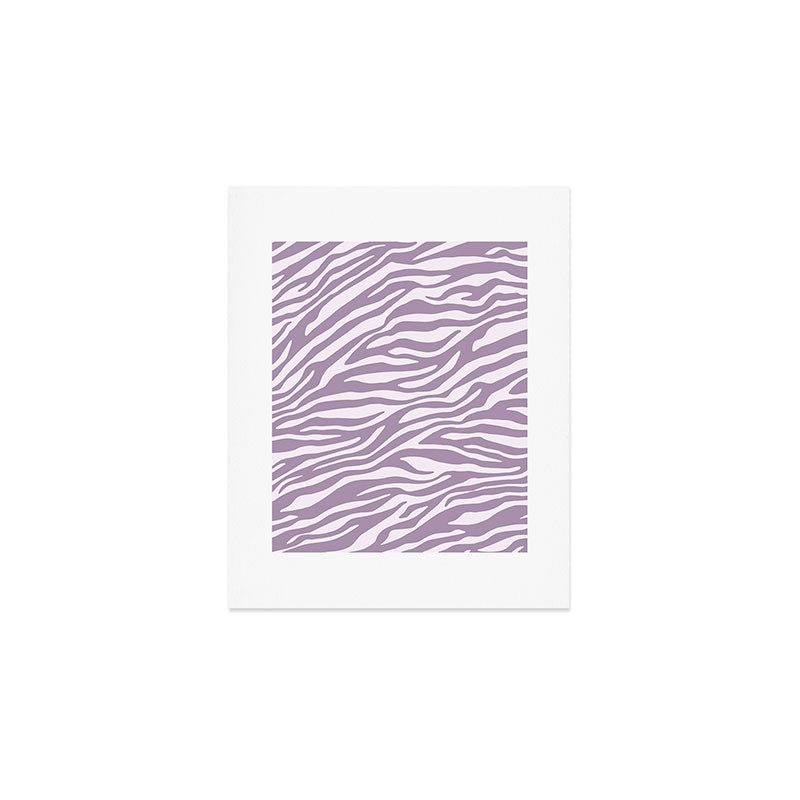 Purple Zebra Animal Print Art Print Gallery Image 1