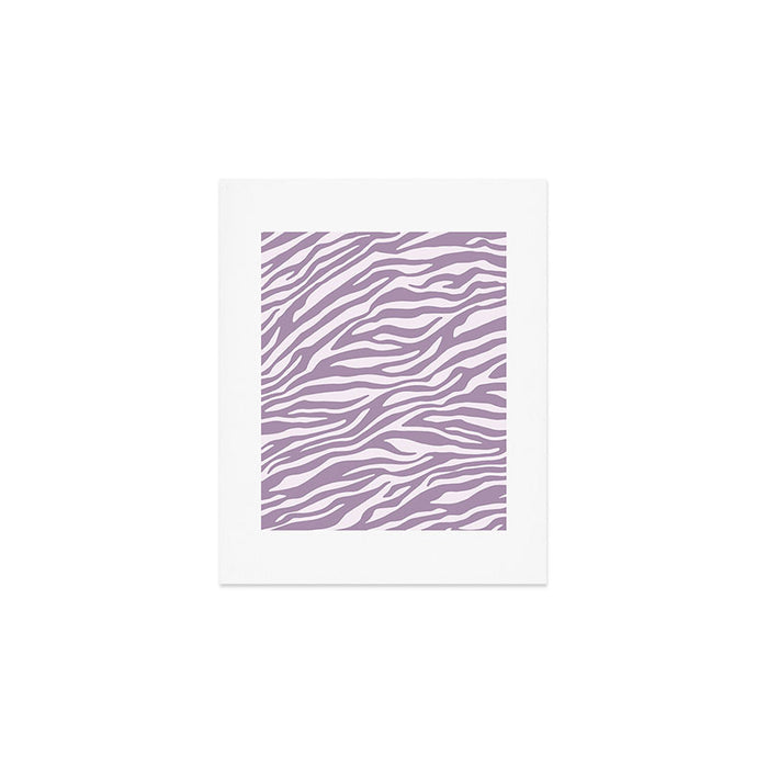 Purple Zebra Animal Print Art Print Gallery Image 1