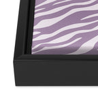 Purple Zebra Animal Print Framed Canvas Print Gallery Image 3