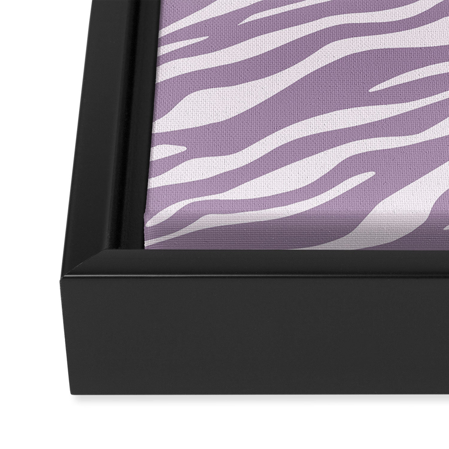 Purple Zebra Animal Print Framed Canvas Print Gallery Image 3