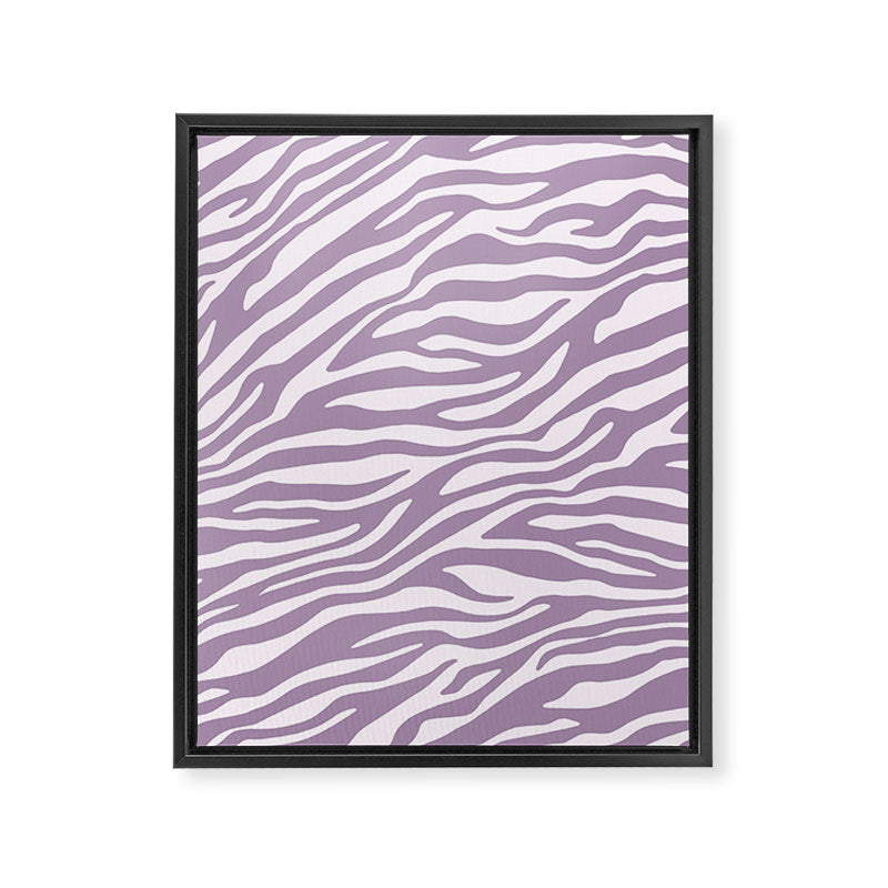 Purple Zebra Animal Print Framed Canvas Print Gallery Image 6