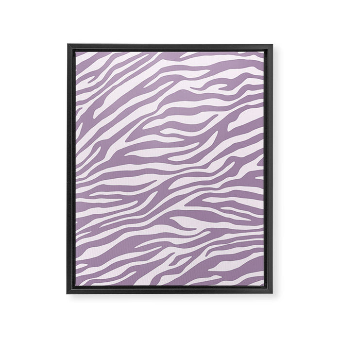 Purple Zebra Animal Print Framed Canvas Print Gallery Image 1