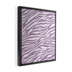 Purple Zebra Animal Print Framed Canvas Print Gallery Image 2