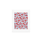 Red Cherries & Baby Blue Gingham Art Print Gallery Image 1