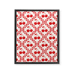 Red Cherries & Beige Checker Framed Canvas Print Gallery Image 6