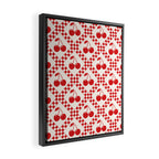 Red Cherries & Beige Checker Framed Canvas Print Gallery Image 2