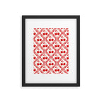 Red Cherries & Beige Checker Framed Art Print Gallery Image 5