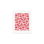 Red Cherries & Blush Pink Gingham Art Print Gallery Image 1