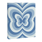 Retro 70s Butterfly in Ocean Blue Canvas Print Gallery Image 6