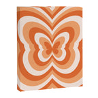 Retro 70s Butterfly in Sunset Orange Canvas Print Gallery Image 6