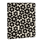 Retro Black & White Smiley Flower Pattern Canvas Print Gallery Image 6