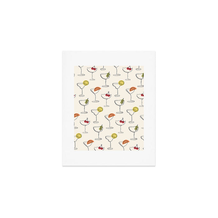 Retro Cocktails Art Print Gallery Image 1