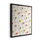 Retro Cocktails Framed Canvas Print Gallery Image 2