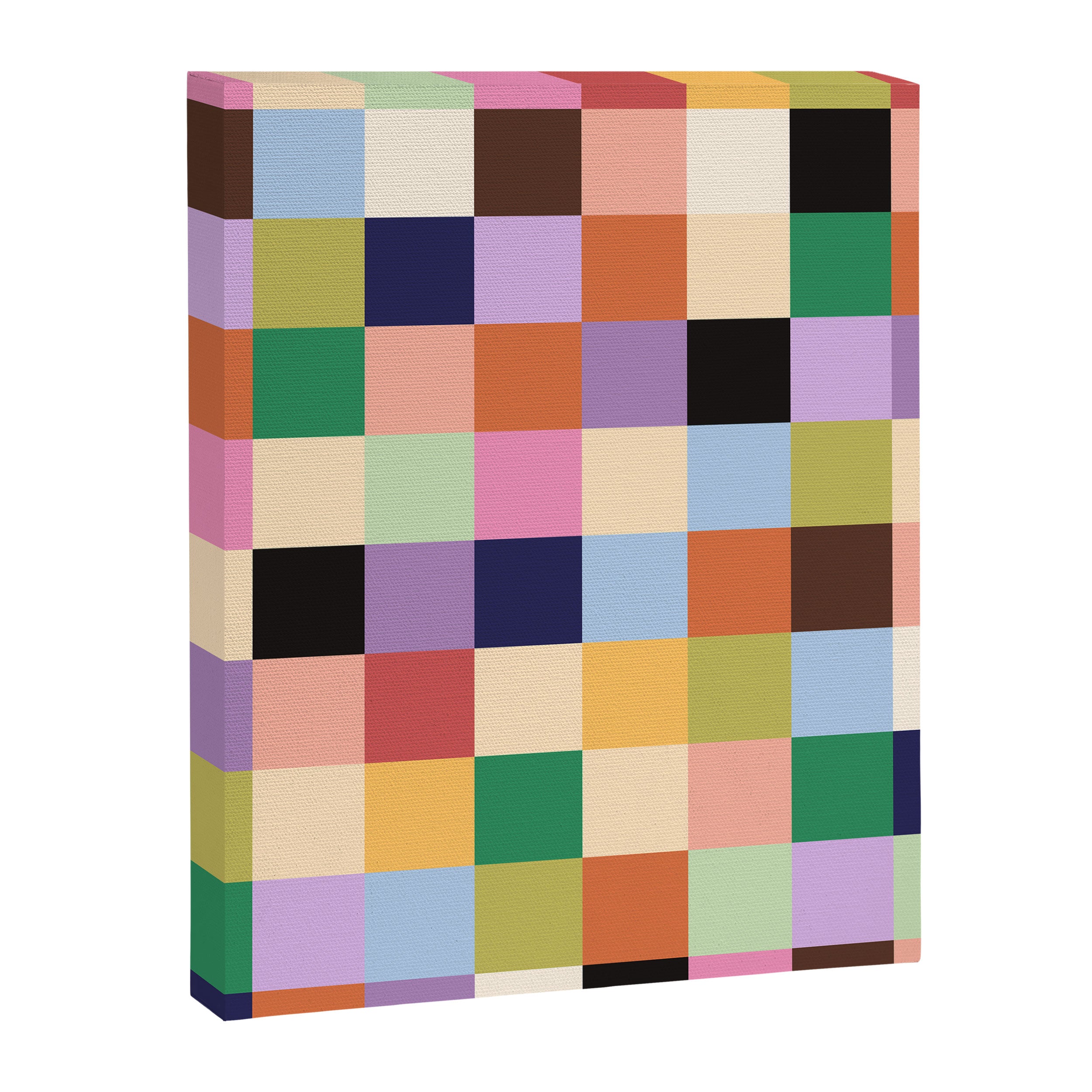 Retro Colorful Check Canvas Print Gallery Image 6