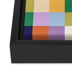 Retro Colorful Check Framed Canvas Print Gallery Image 3