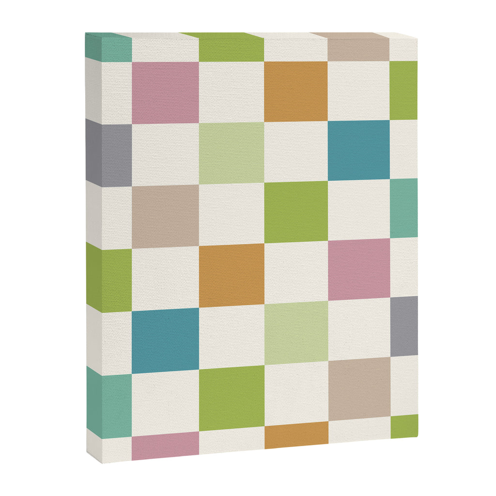 Retro Colorful Checkered Pattern II Canvas Print Gallery Image 6