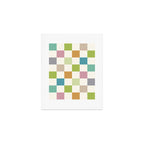 Retro Colorful Checkered Pattern II Art Print Gallery Image 1