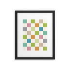 Retro Colorful Checkered Pattern II Framed Art Print Gallery Image 5