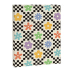 Retro Colorful Flower Double Checker Canvas Print Gallery Image 6