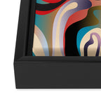 Retro Colorful Liquid Swirls Framed Canvas Print Gallery Image 3