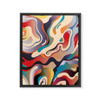 Retro Colorful Liquid Swirls Framed Canvas Print Gallery Image 6