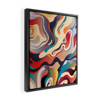Retro Colorful Liquid Swirls Framed Canvas Print Gallery Image 2
