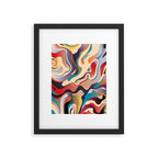 Retro Colorful Liquid Swirls Framed Art Print Gallery Image 5