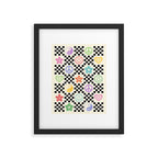 Retro Colorful Nostalgia Double Checker Framed Art Print Gallery Image 5