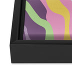 Retro Colorful Swirl Pattern Framed Canvas Print Gallery Image 3
