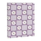 Retro Daisy Flower Checker in Purple Canvas Print Gallery Image 8