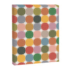 Retro Festive Sparkle Colorful Checker Canvas Print Gallery Image 6