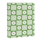 Retro Flower Checker in Forest Green Canvas Print Gallery Image 8