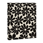Retro Groovy Black & White Flowers Canvas Print Gallery Image 6